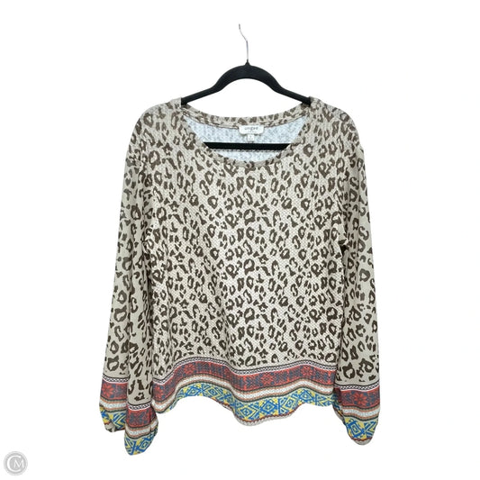 Top Long Sleeve By Umgee In Animal Print, Size: S