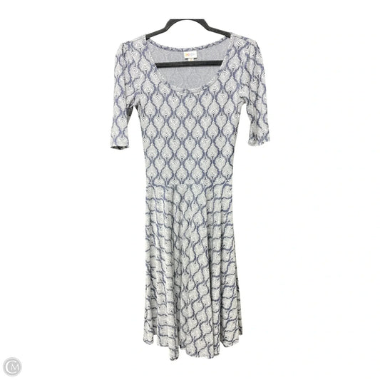 Dress Casual Short By Lularoe In Blue & White, Size: Xs