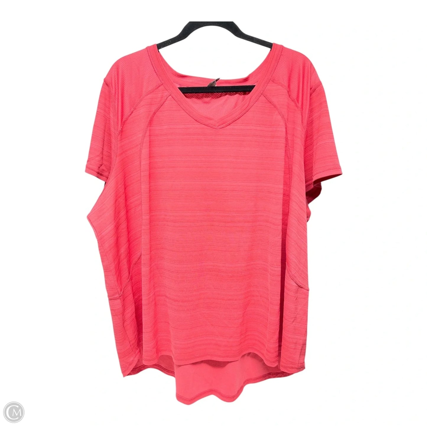 Athletic Top Short Sleeve By Xersion In Red, Size: 3x