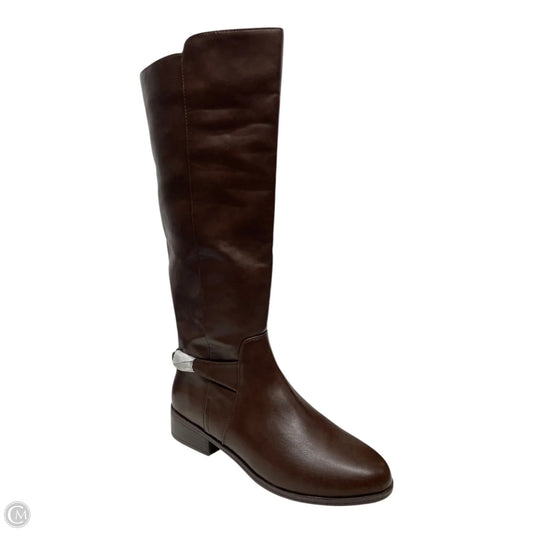Boots Knee Heels By Crown And Ivy In Brown, Size: 9.5