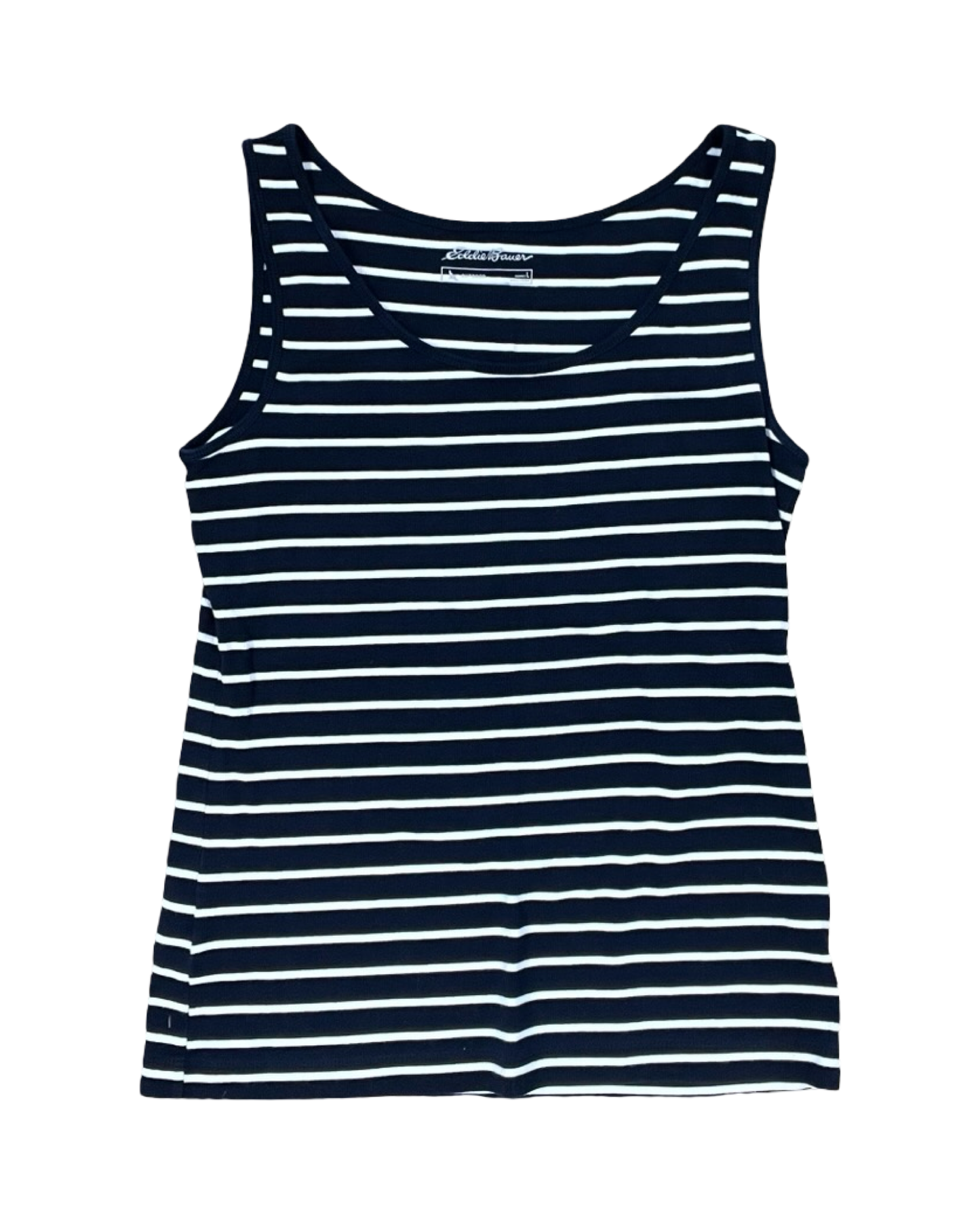 Tank Top By Eddie Bauer In Blue & White, Size:L