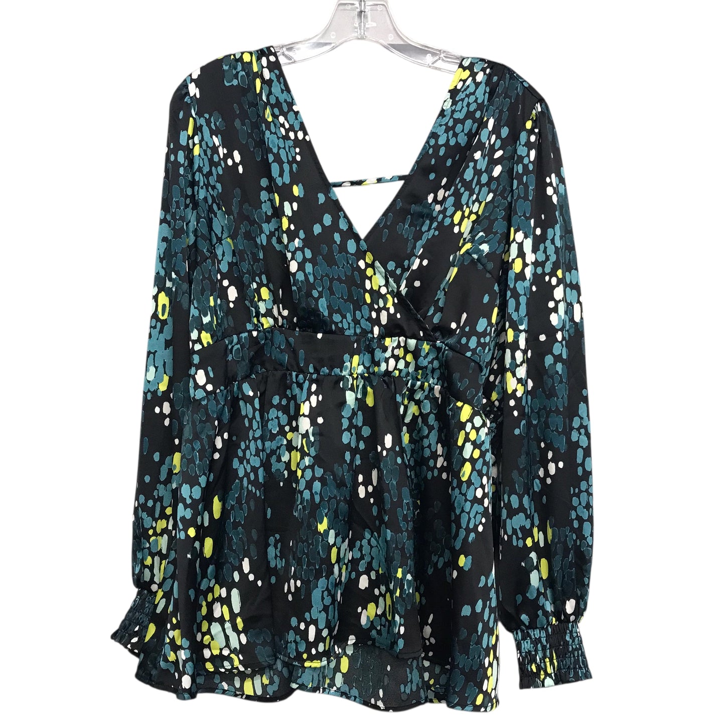 Top Ls By Torrid In Black & Green, Size:1X
