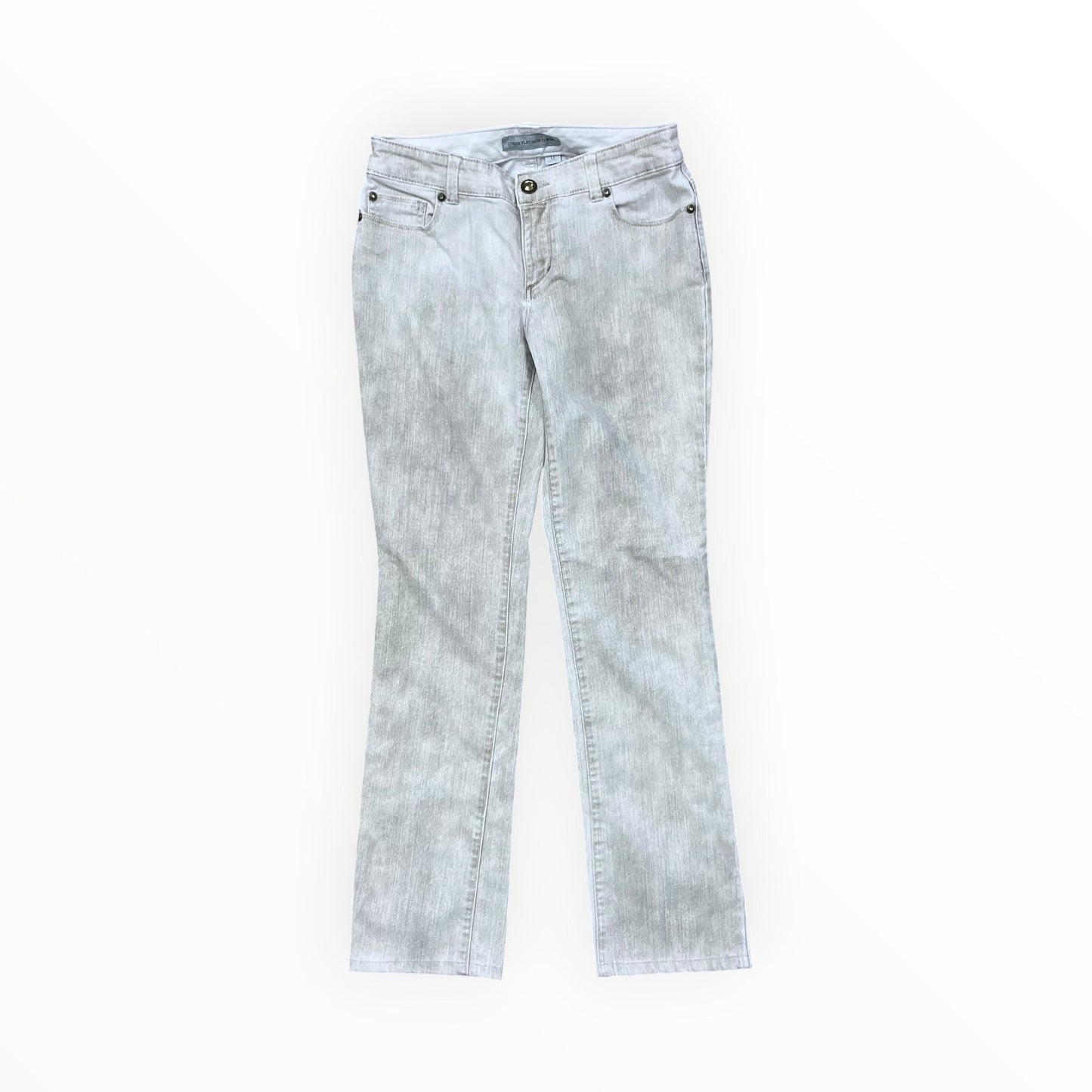 Jeans Straight By Chicos In Tan Denim, Size:4