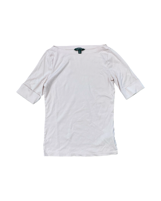 Top 3/4 Sleeve By Ralph Lauren In Peach, Size:S