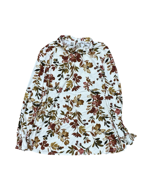 Top Ls By Perceptions In Brown & Cream, Size:Xl