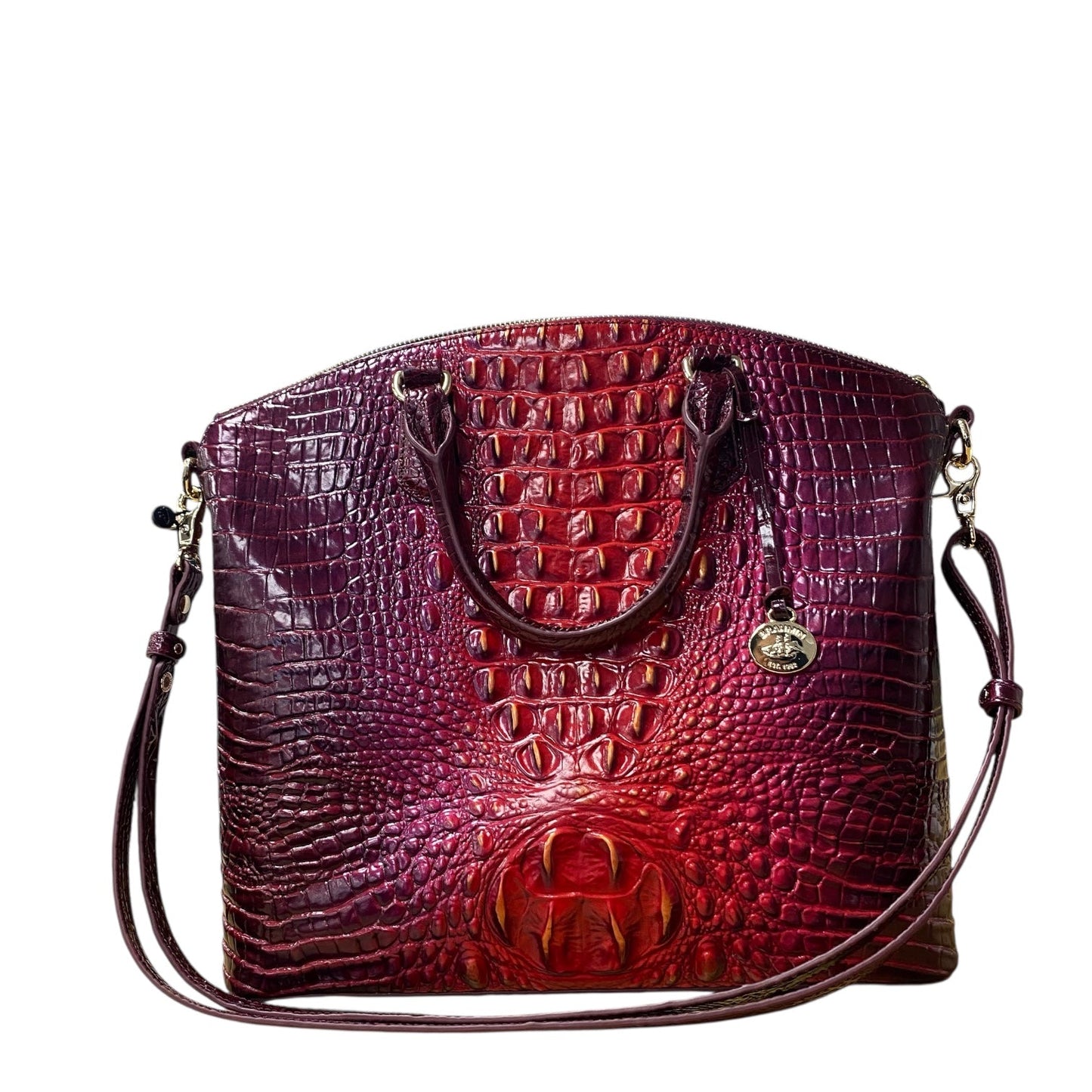 Handbag Designer By Brahmin In Red, Size:Large