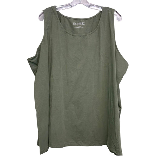 Tank Top By Catherines In Green, Size:3X