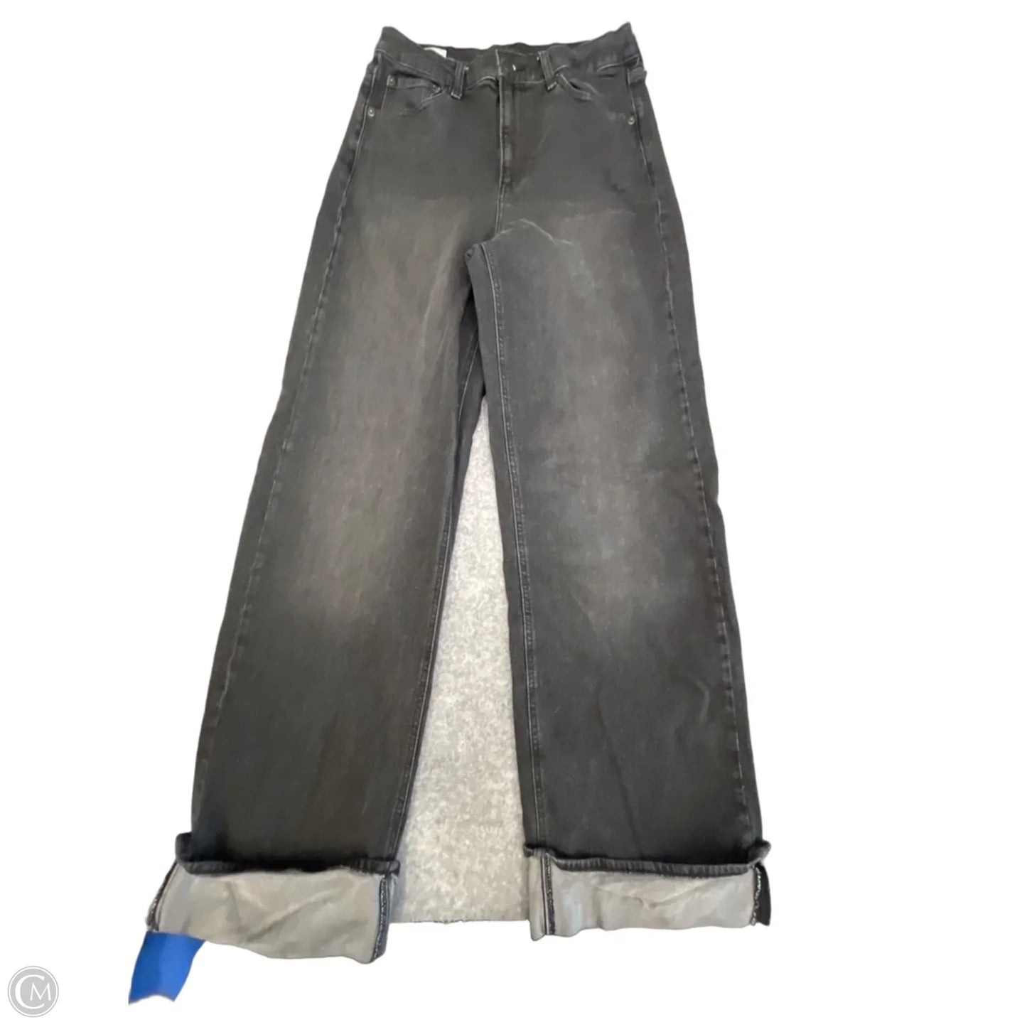 Jeans Wide Leg By Gap In Black Denim, Size: 8