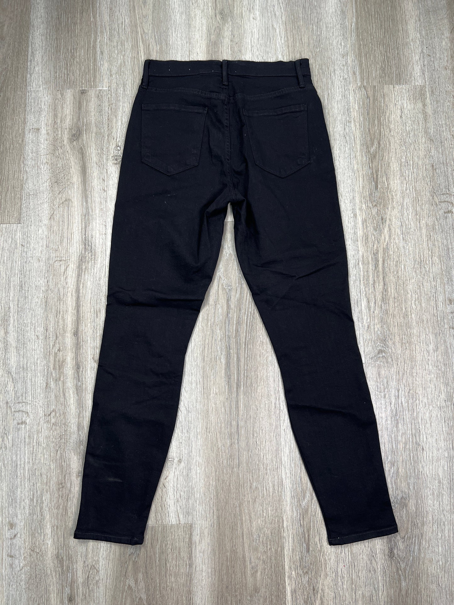 Black Denim Jeans Straight Frame, Size 6