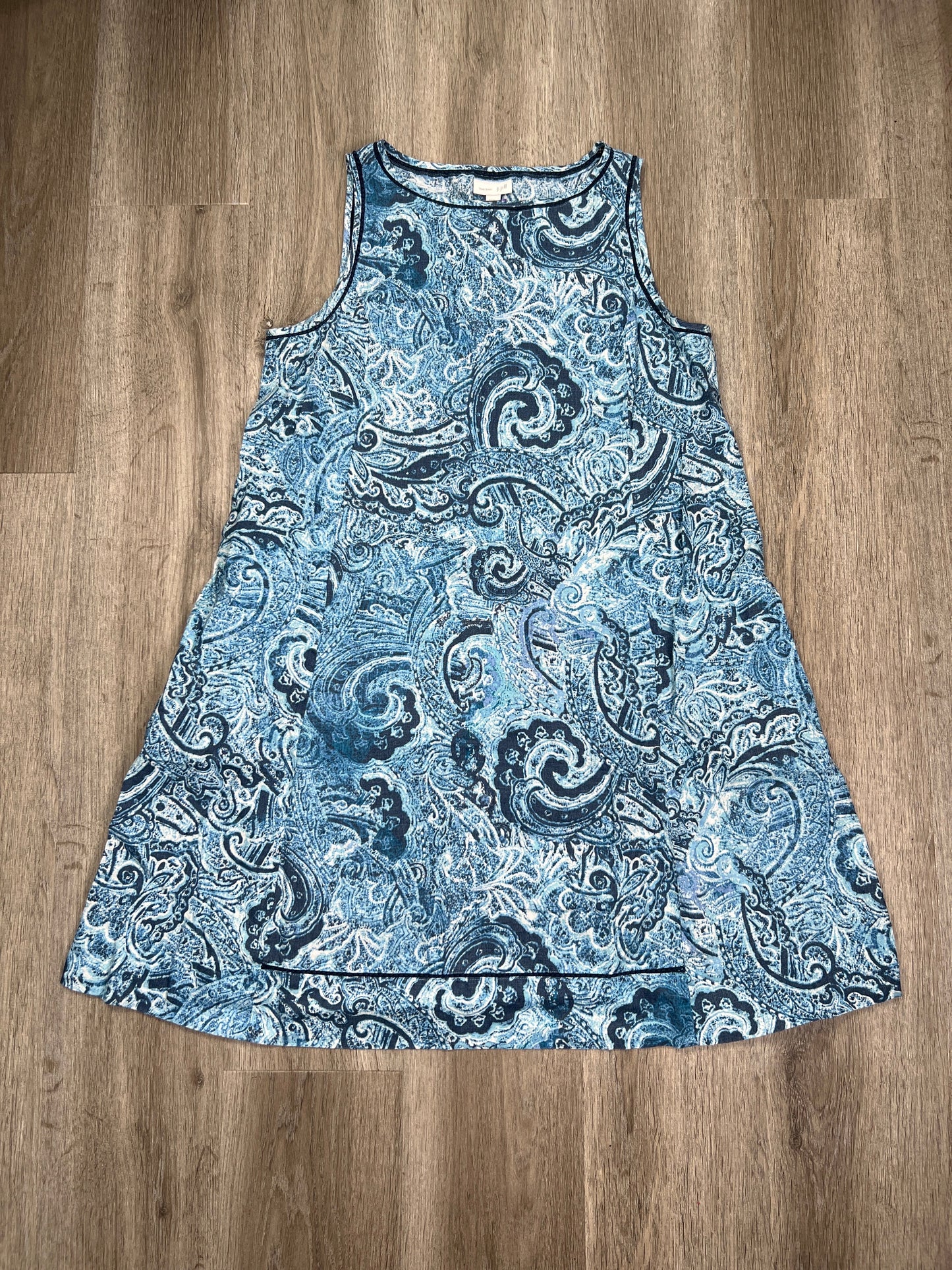 Blue Dress Casual Midi J. Jill, Size M