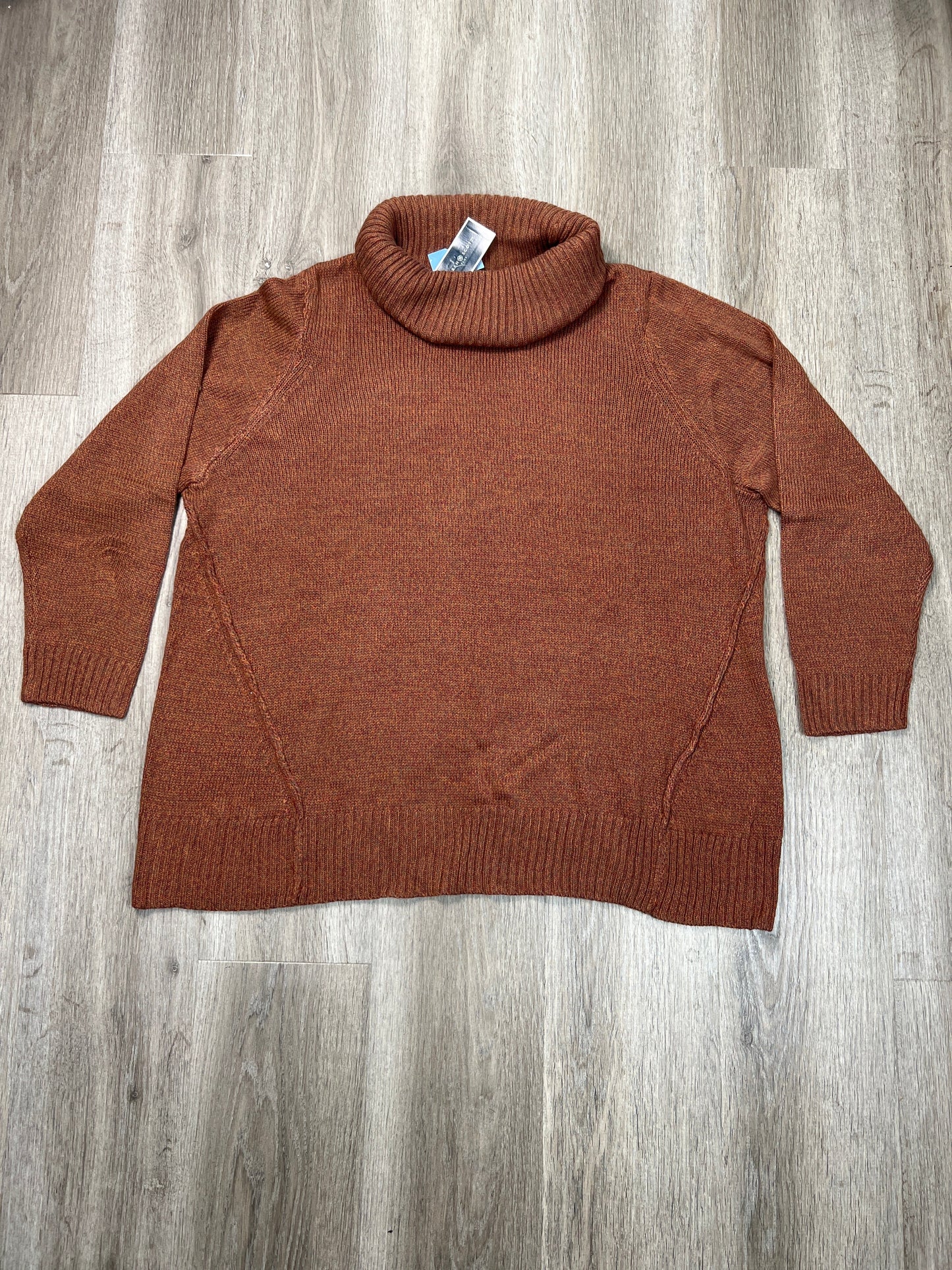 Sweater By Karen Scott In Brown, Size: 2x