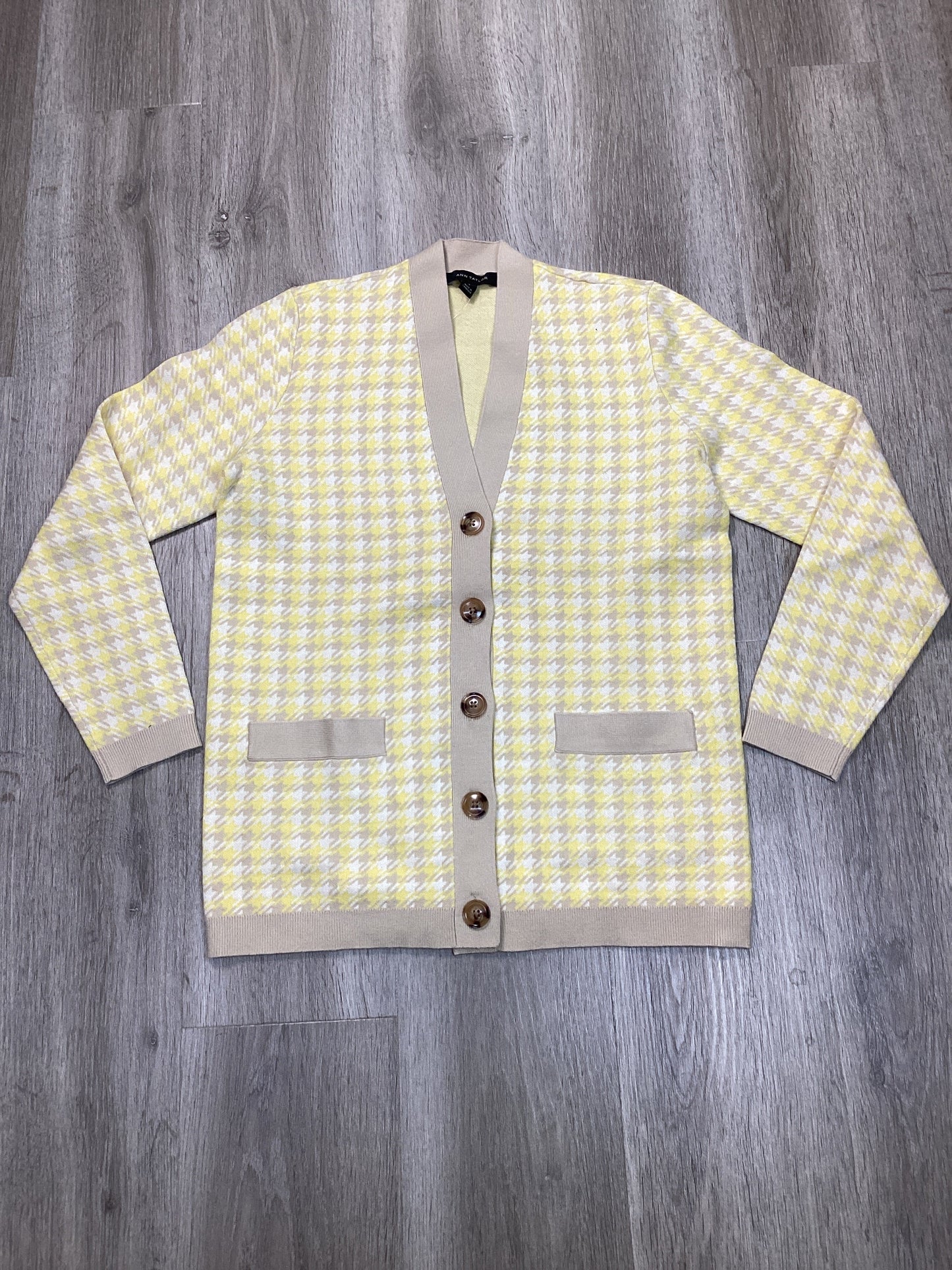 Cardigan By Ann Taylor In Yellow, Size: S