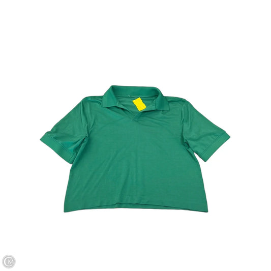Athletic Top Short Sleeve By Lululemon In Green, Size: S