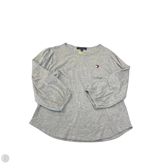 Top Long Sleeve By Tommy Hilfiger In Grey, Size: L
