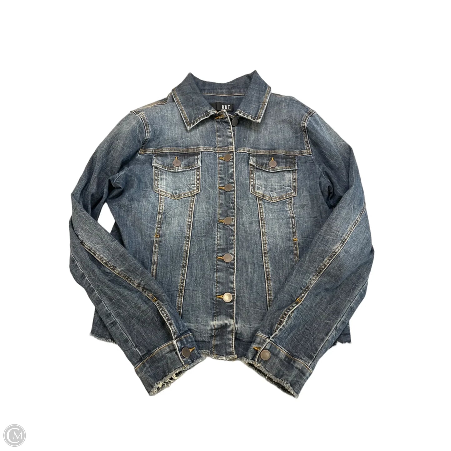 Jacket Denim By Kut In Blue Denim, Size: L