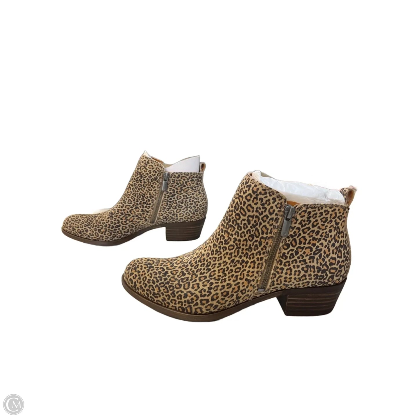 Boots Ankle Flats By Lucky Brand In Animal Print, Size: 8.5