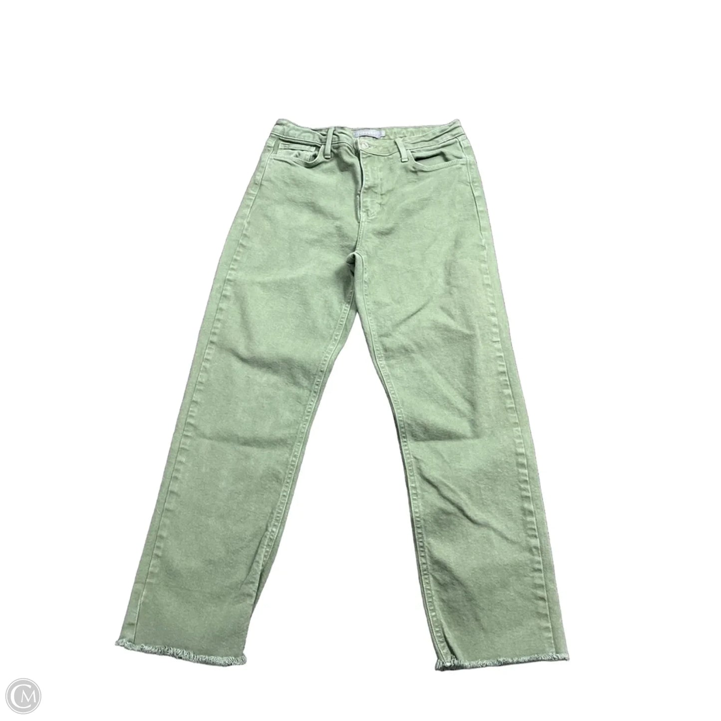 Jeans Cropped By Just Usa In Green Denim, Size: 8