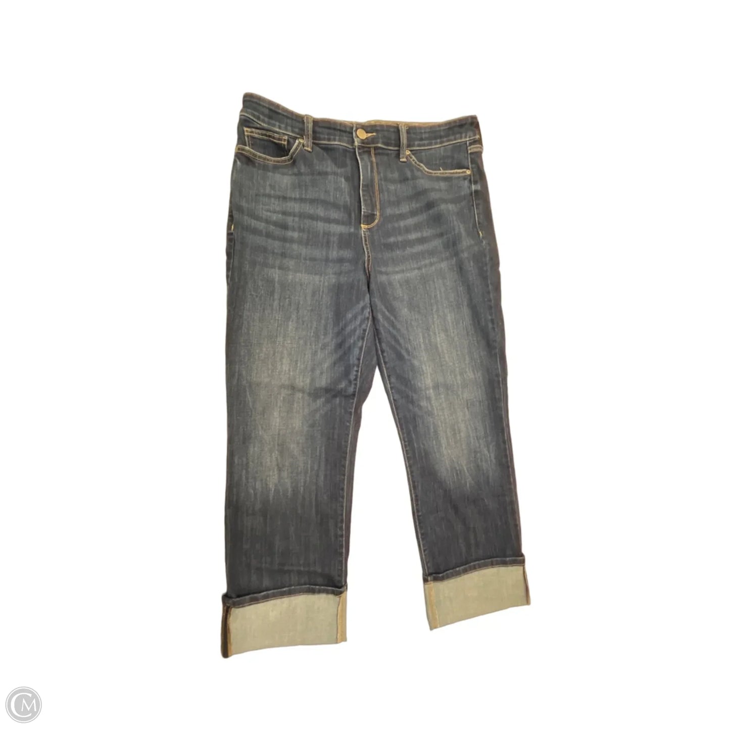 Jeans Cropped By St Johns Bay In Blue Denim, Size: 14