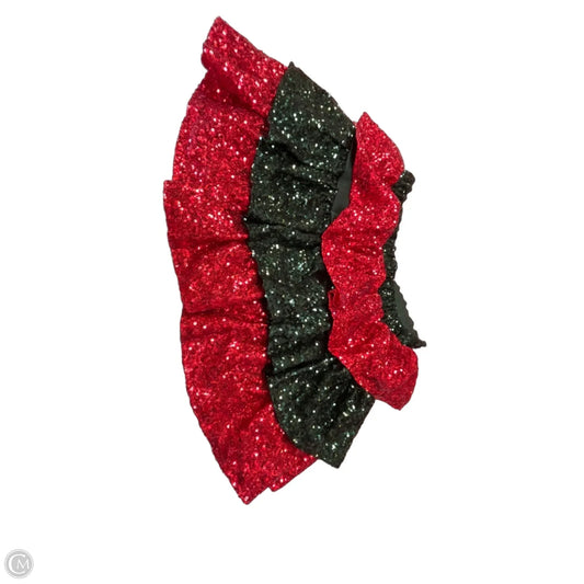 Skirt Mini & Short By Fantastic Fawn In Green & Red, Size: L