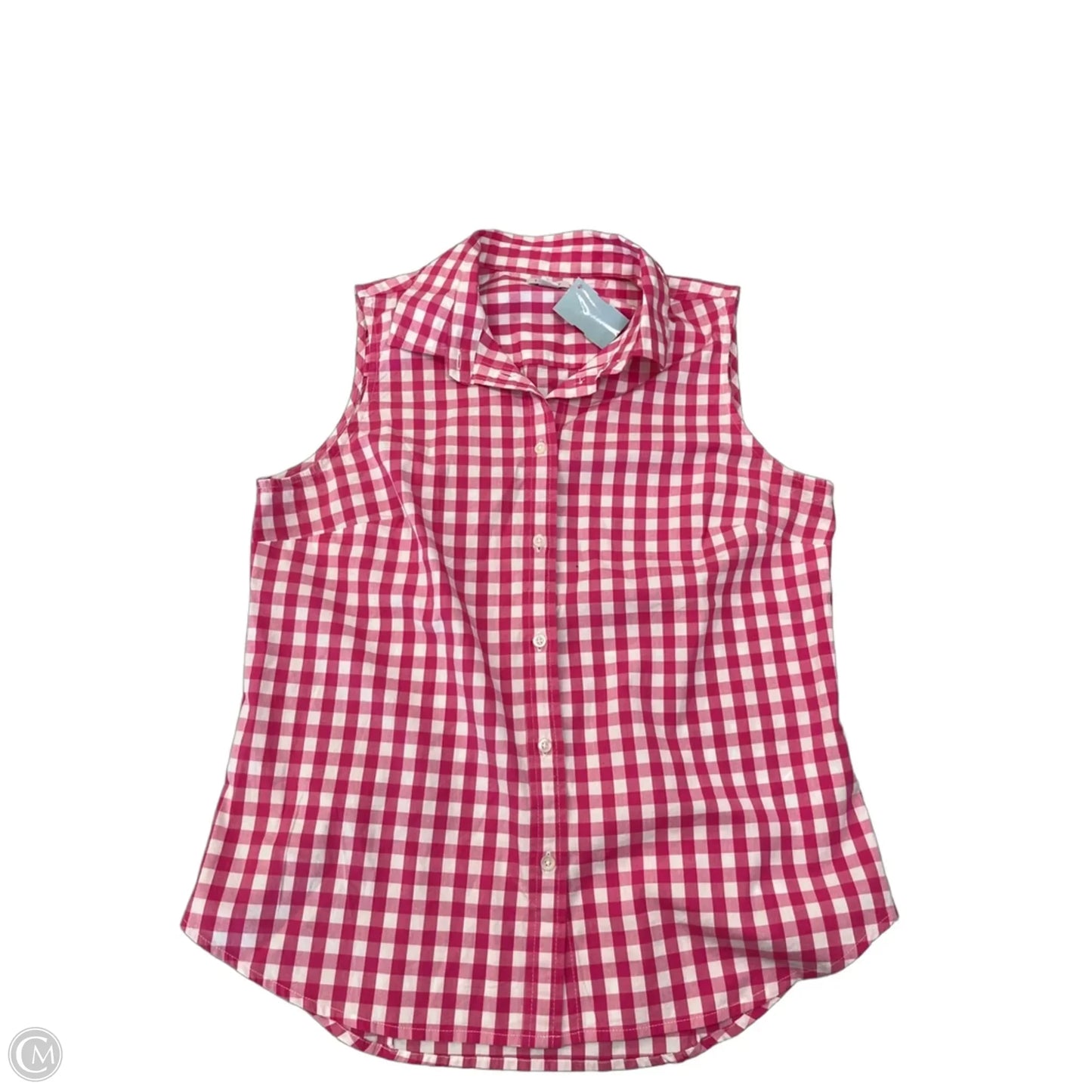 Top Sleeveless By J. Crew In Plaid Pattern, Size: M