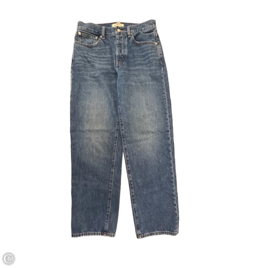 Jeans Straight By Madewell In Blue Denim, Size: 0