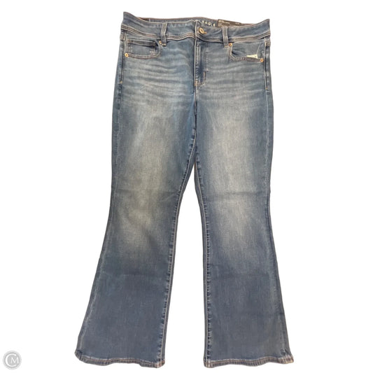 Jeans Boot Cut By American Eagle In Blue Denim, Size: 14