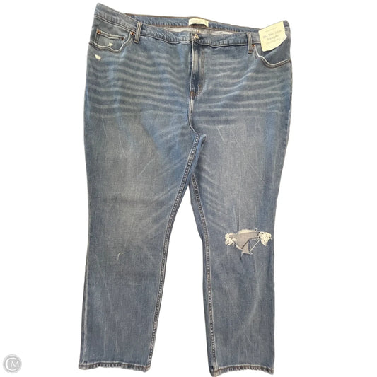 Jeans Straight By Abercrombie And Fitch In Blue Denim, Size: 24