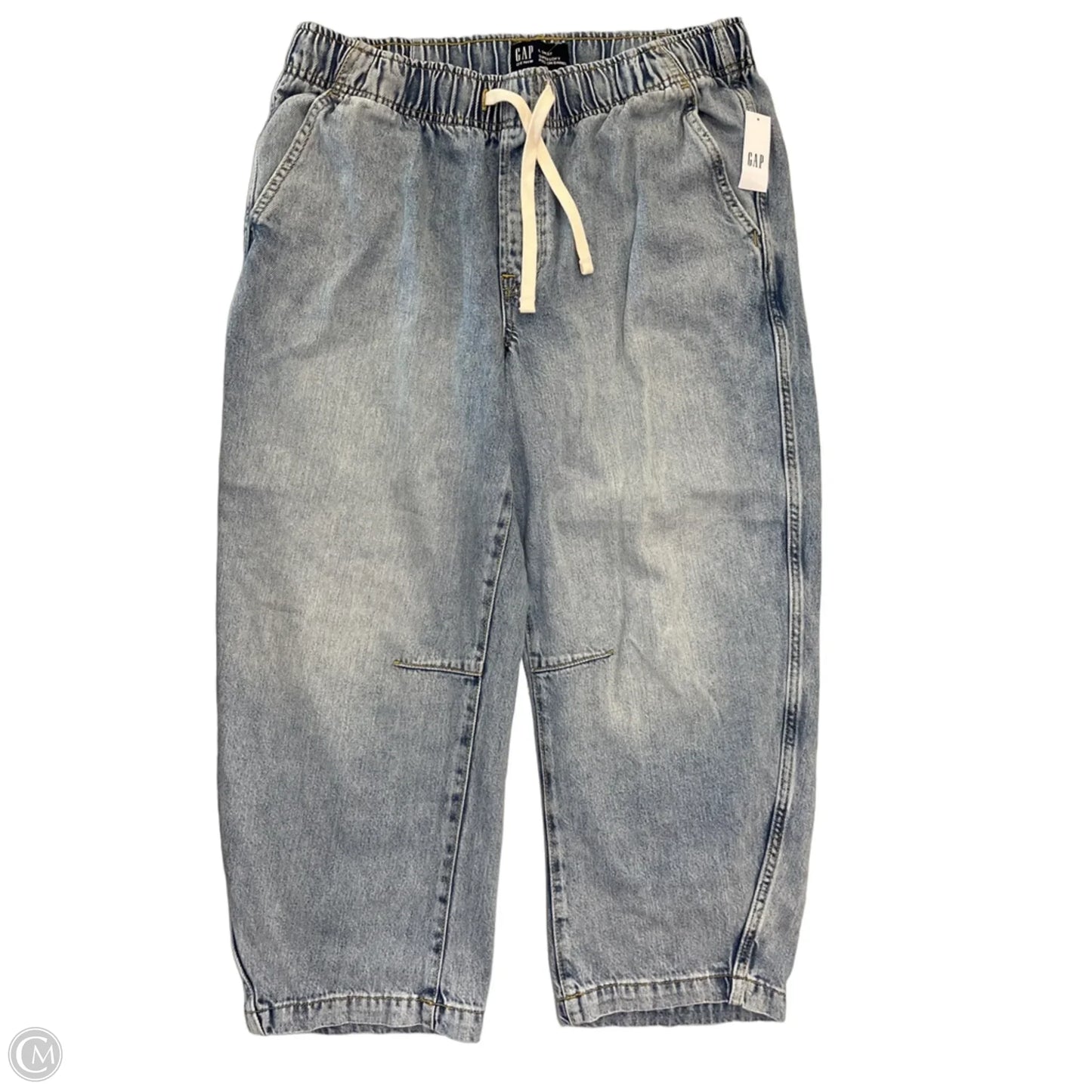 Pants Wide Leg By Gap In Blue Denim, Size: L