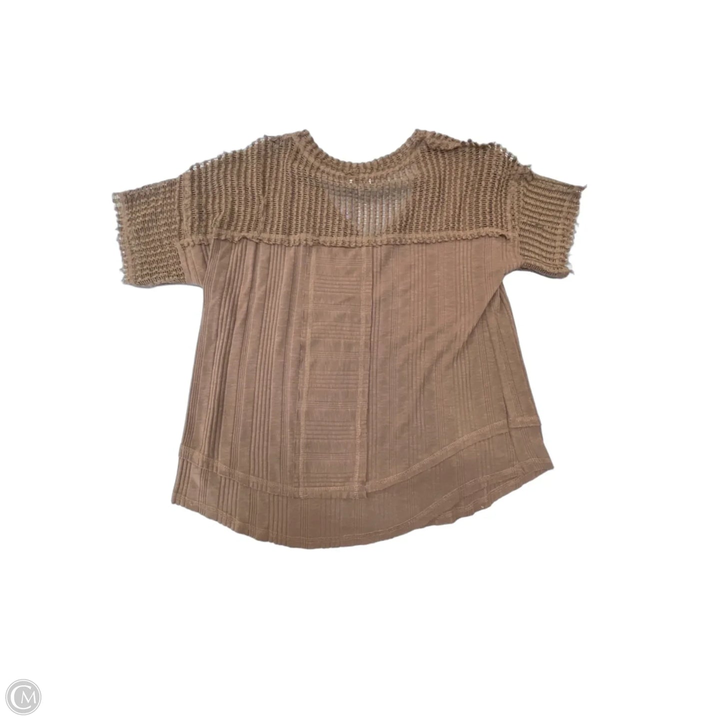 Top Short Sleeve Basic By Bke In Brown, Size: S