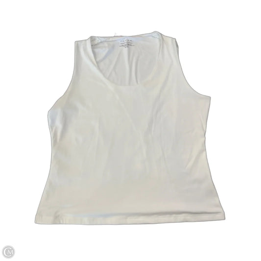 Tank Top By Tahari In White, Size: Xl