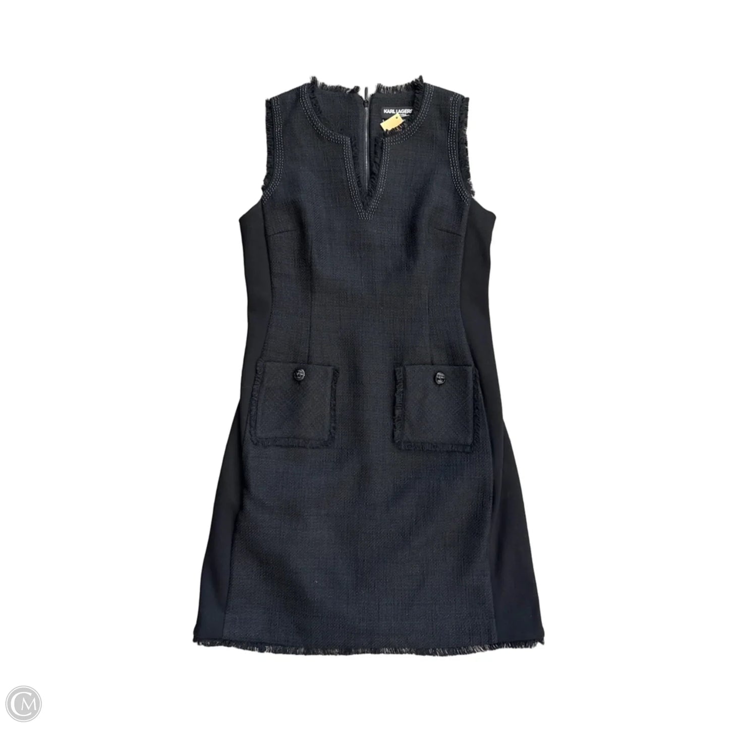Dress Designer By Karl Lagerfeld In Black, Size: S