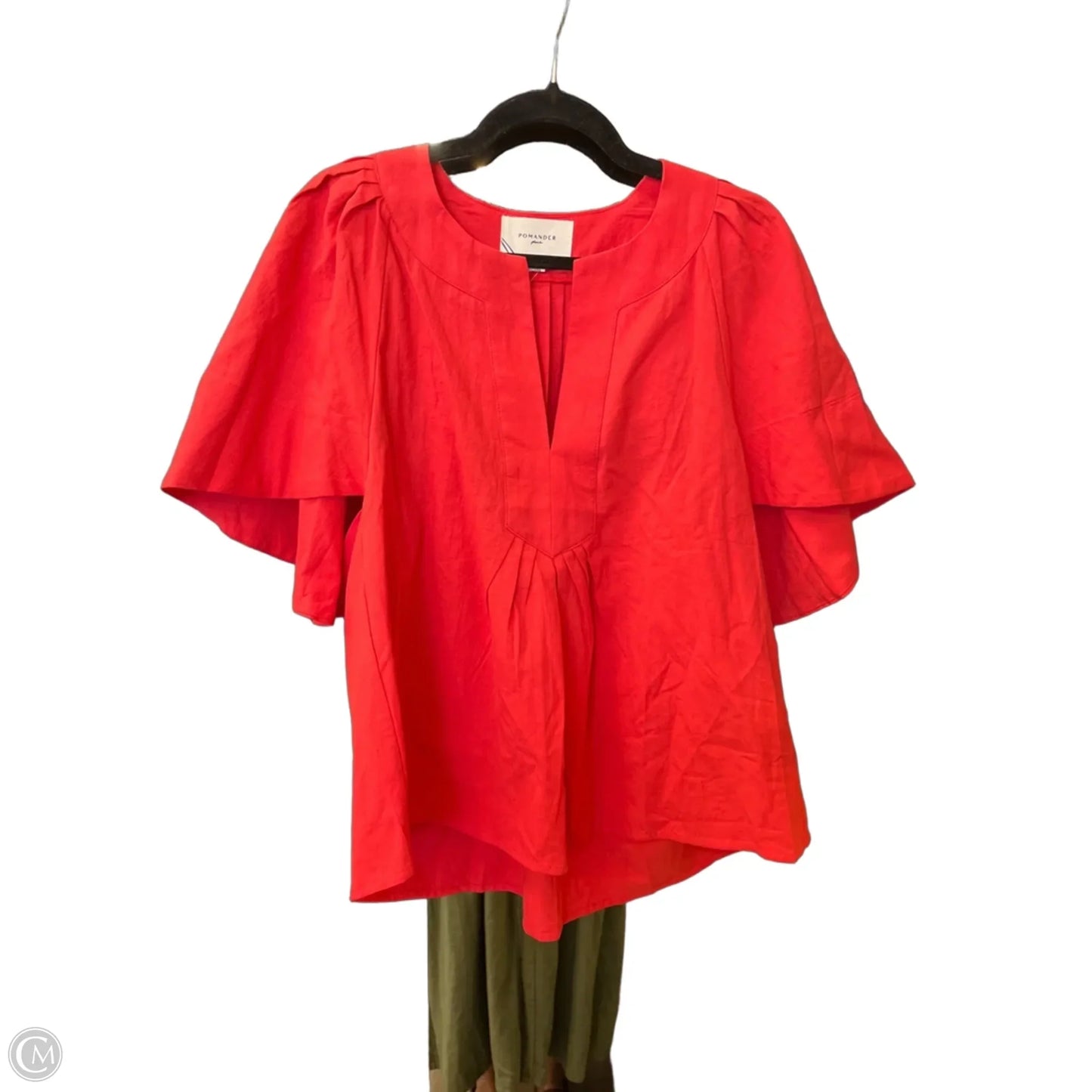 Blouse Short Sleeve By Pomander Place In Red, Size: S