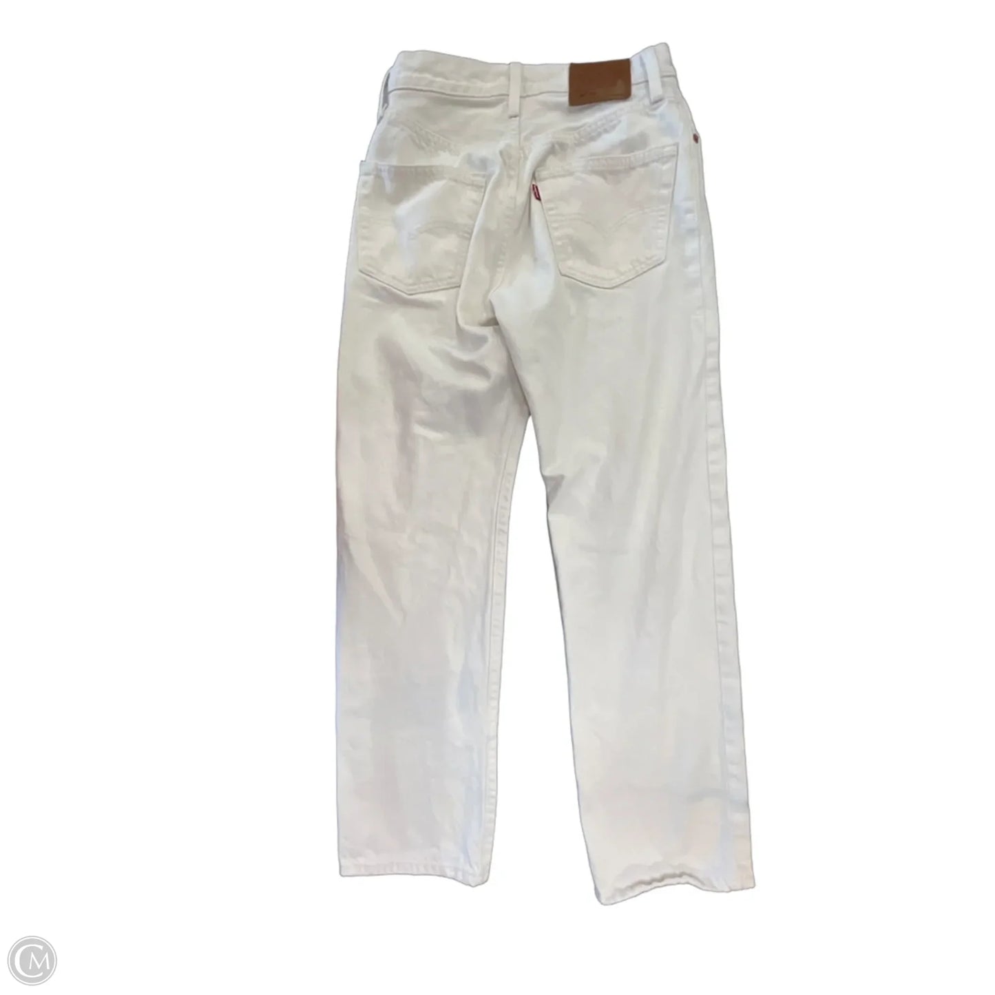 Jeans Straight By Levis In Cream Denim, Size: 0p