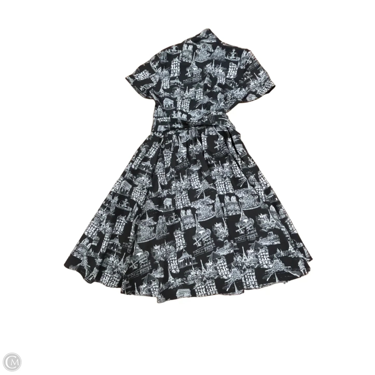 Dress Designer By Karl Lagerfeld In Black & White, Size: S