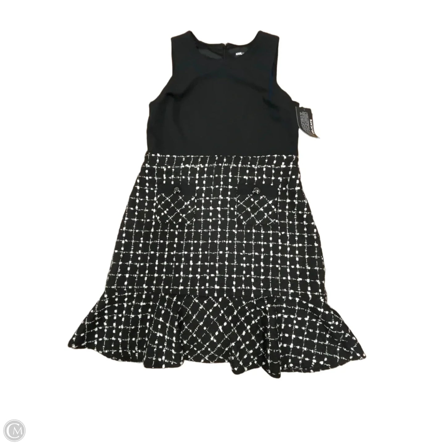 Dress Designer By Karl Lagerfeld In Black, Size: M