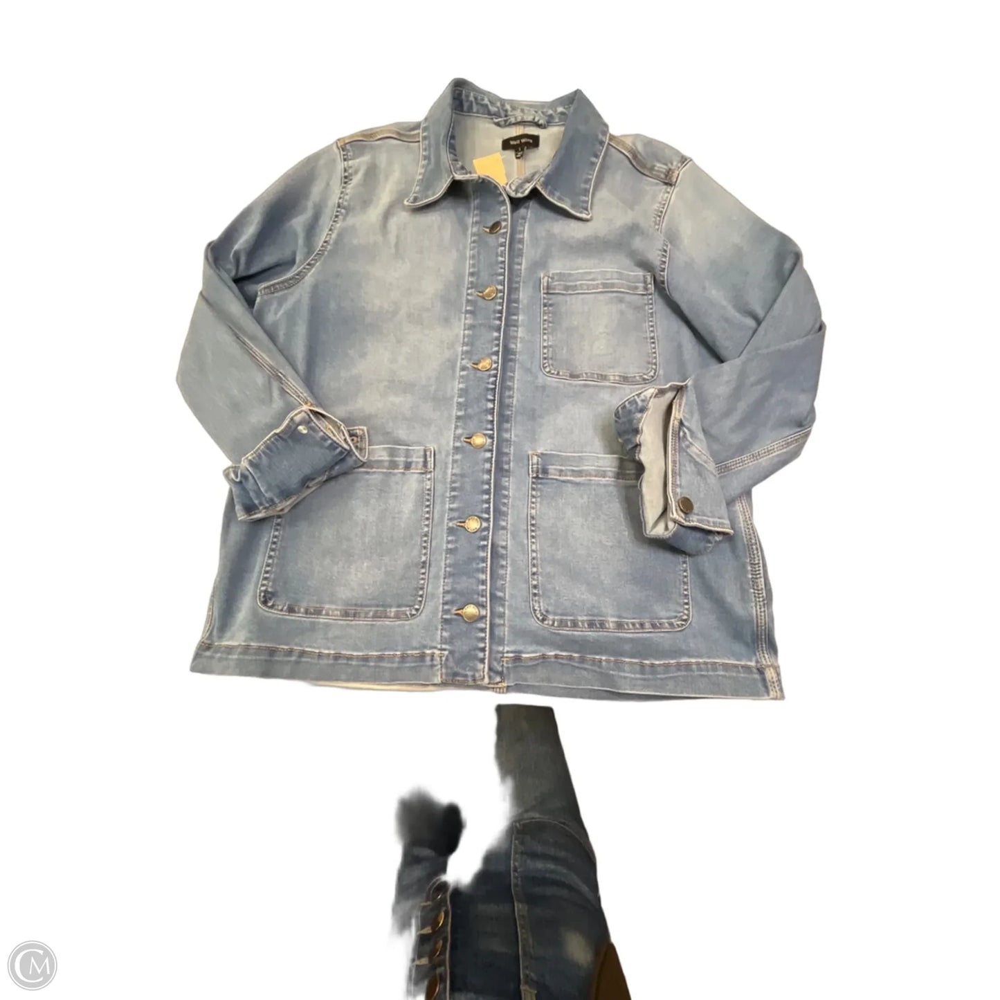Jacket Denim By Well Worn In Blue Denim, Size: L