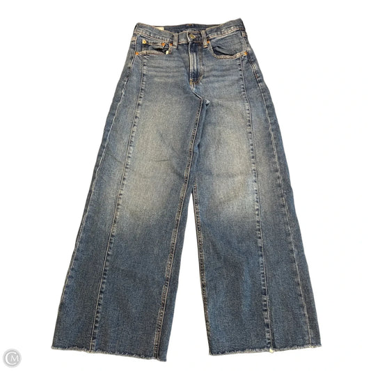 Jeans Wide Leg By Gap In Blue Denim, Size: 2