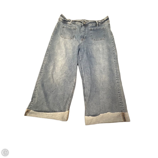 Jeans Cropped By Arula In Blue Denim, Size: 18