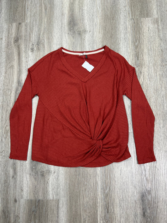 Top Long Sleeve By Anthropologie In Copper, Size: S