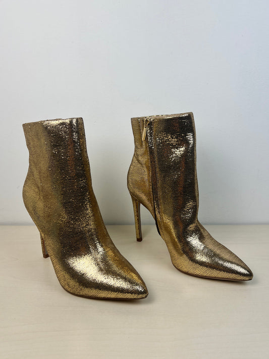 Boots Ankle Heels By Sam Edelman In Gold, Size: 7.5