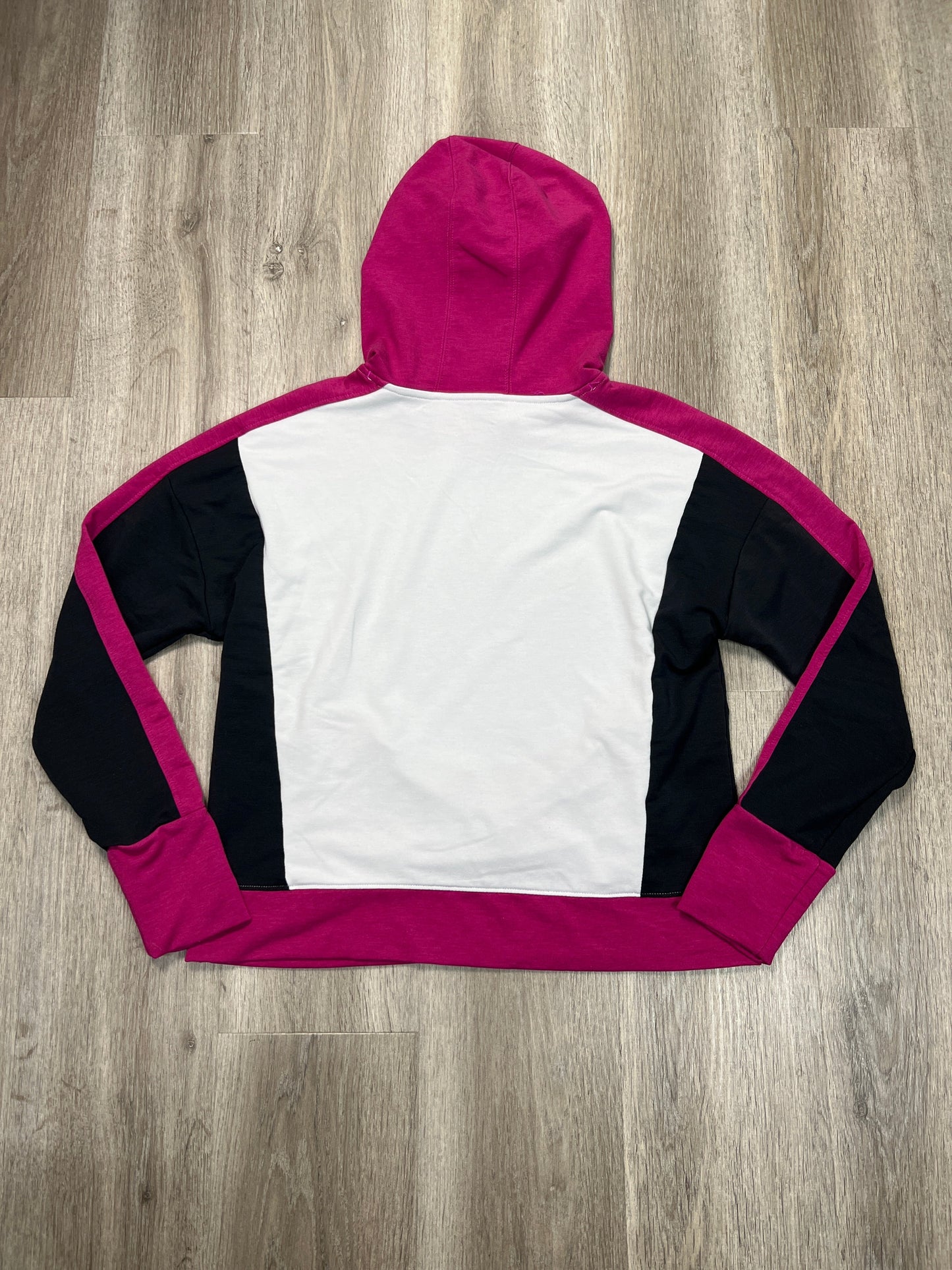 Athletic Sweatshirt Hoodie By Under Armour In Pink & White, Size: M