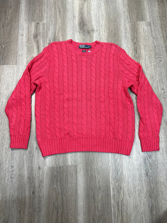 Sweater By Polo Ralph Lauren In Pink, Size: Xl