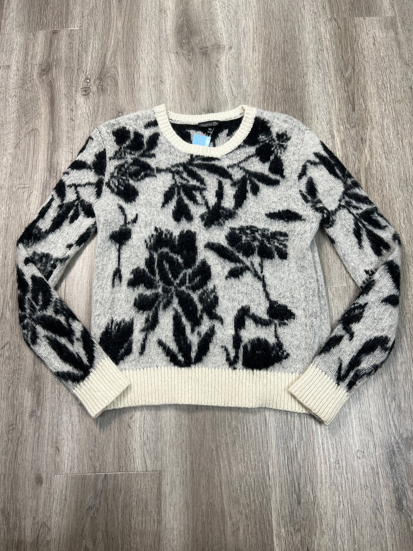 Sweater By Top Shop In Black & Cream, Size: S