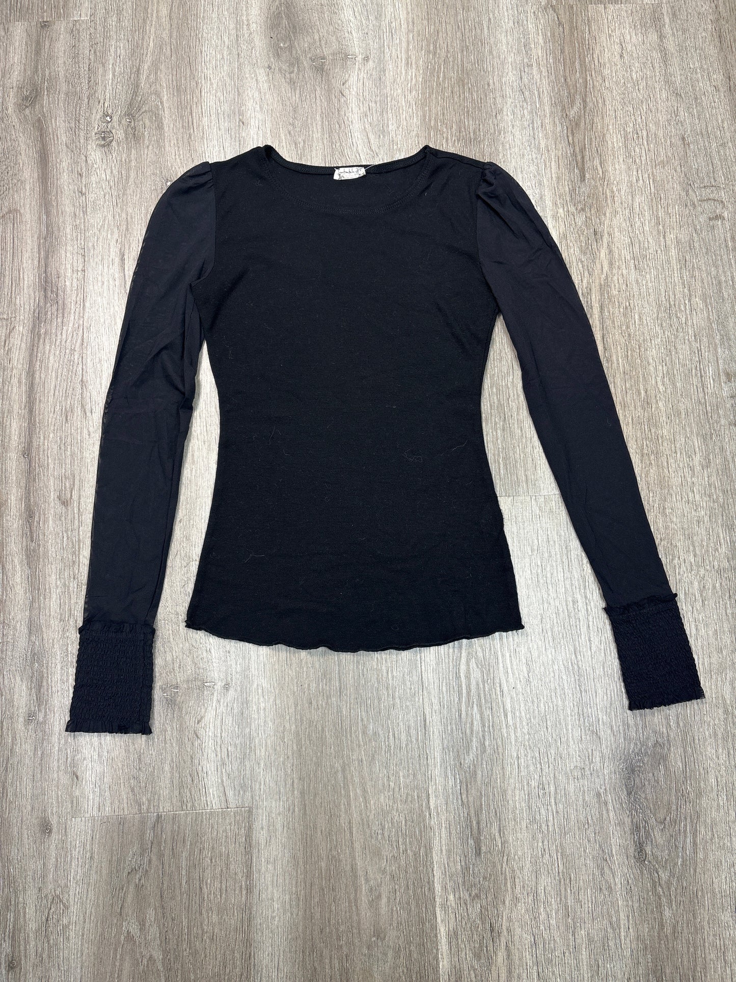 Top Long Sleeve By Free People In Black, Size: S