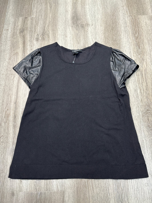 Top Short Sleeve By White House Black Market In Black, Size: Xl