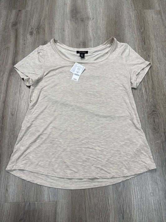 Top Short Sleeve By White House Black Market In Beige, Size: L