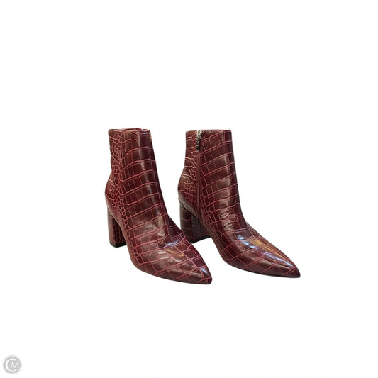 Boots Ankle Heels By Marc Fisher In Red, Size: 6.5