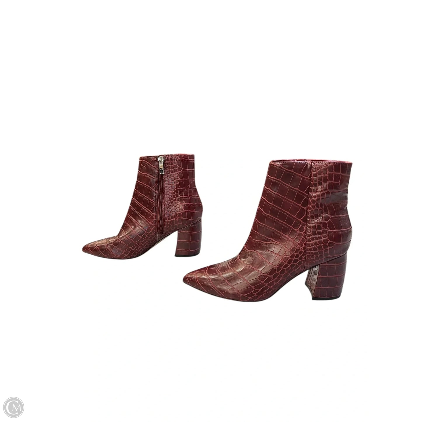 Boots Ankle Heels By Marc Fisher In Red, Size: 6.5