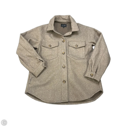 Jacket Shirt By Love Tree In Brown, Size: M