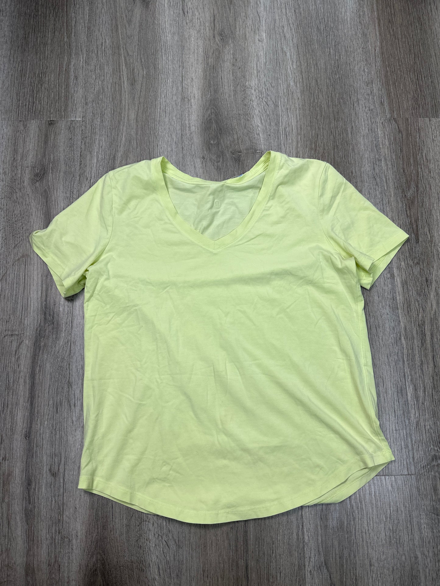 Athletic Top Short Sleeve By Lululemon In Green, Size: S